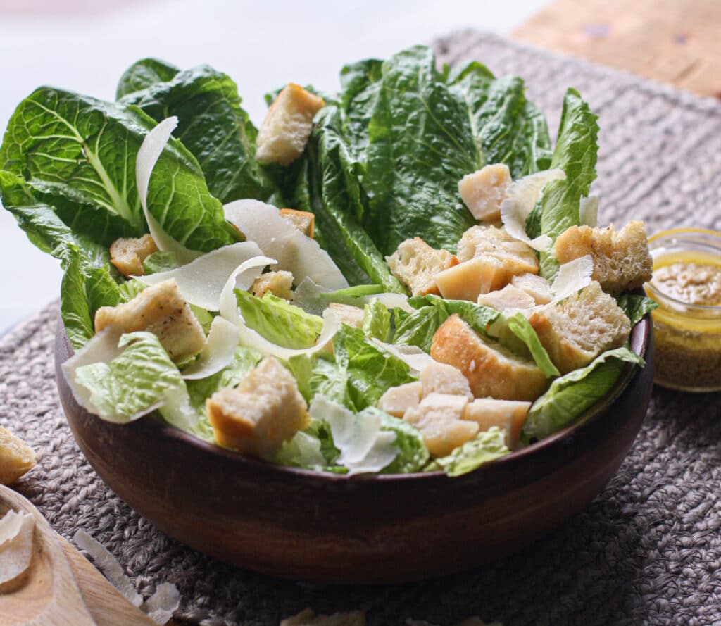 Classic Caesar Salad with Sourdough Croutons