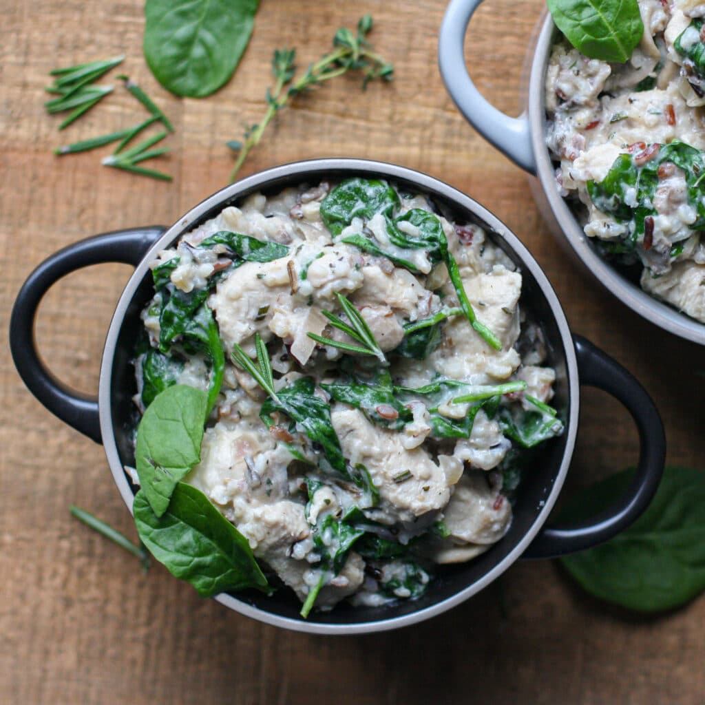 Stovetop Chicken with Wild Rice & Mushrooms 