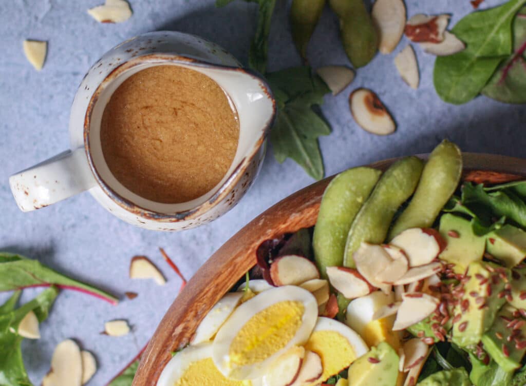 Good Fats Salad with Ginger Miso Dressing
