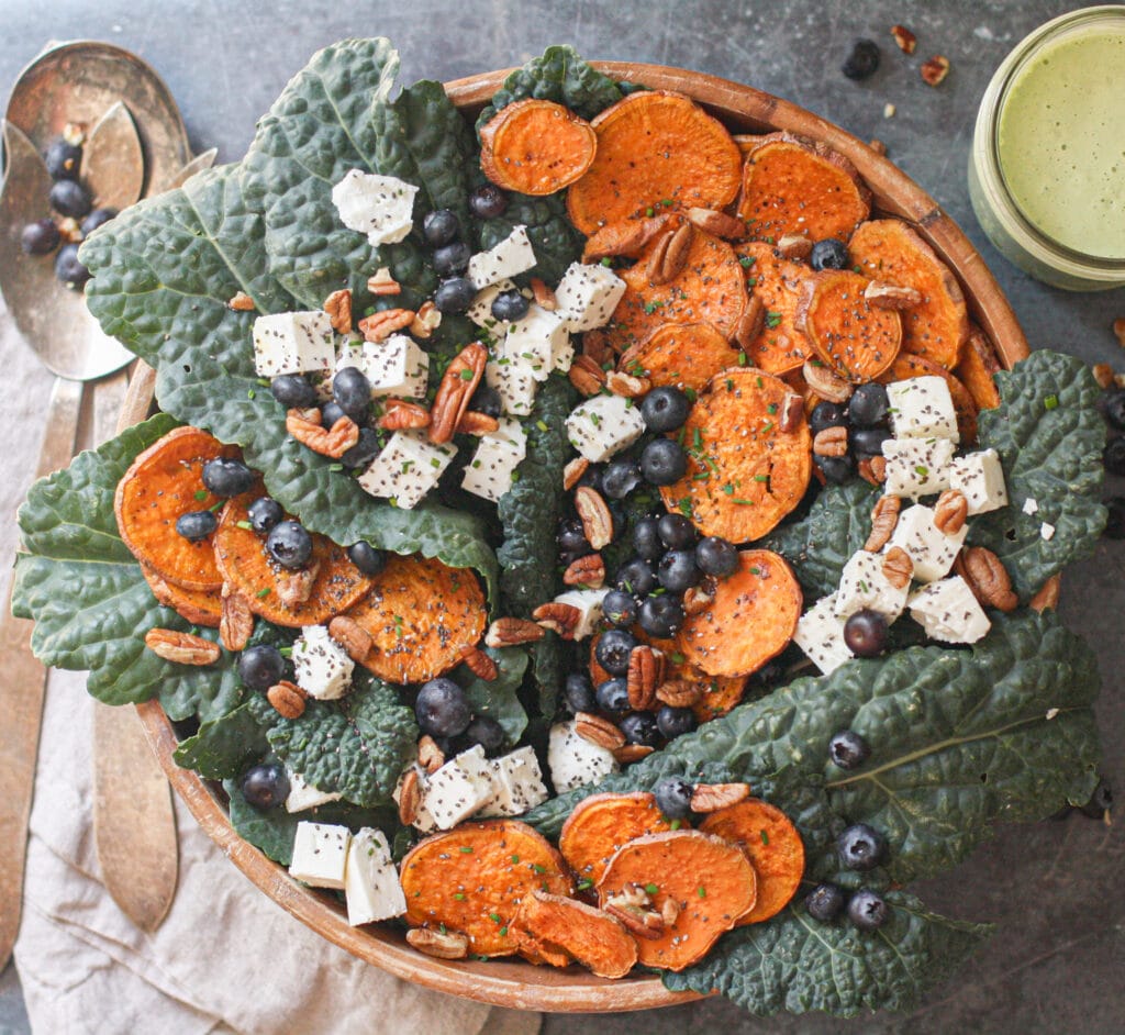 Superfoods Salad with Green Goddess Dressing