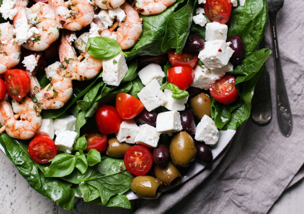 Shrimp & Spinach Salad with Sundried Tomato Vinaigrette