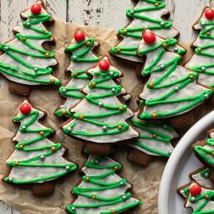 Gingerbread Cookies with Vanilla Bean Frosting | Simmer & Sage