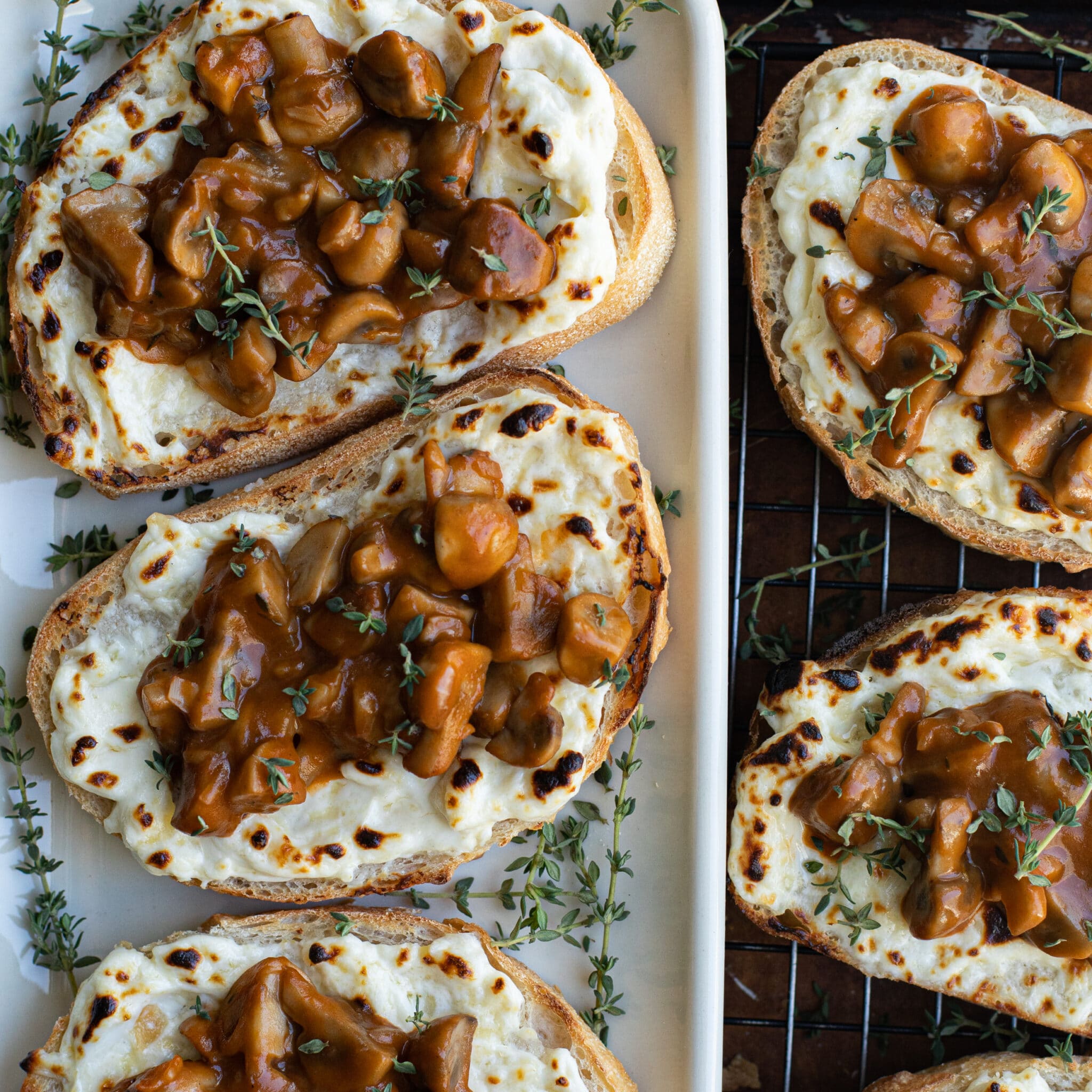 Mushroom Gruyere Toasts | Simmer & Sage