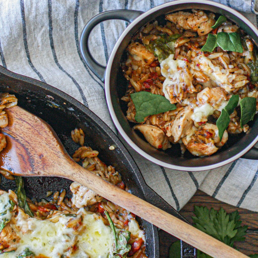 Skillet Chicken, Spinach & Sundried Tomatoes