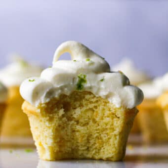 Citrus Cupcakes w Lime Cream Cheese Frosting | Simmer & Sage