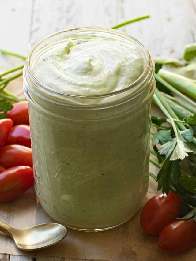 Avocado Lime Ranch Salad Dressing & Dip Recipe
