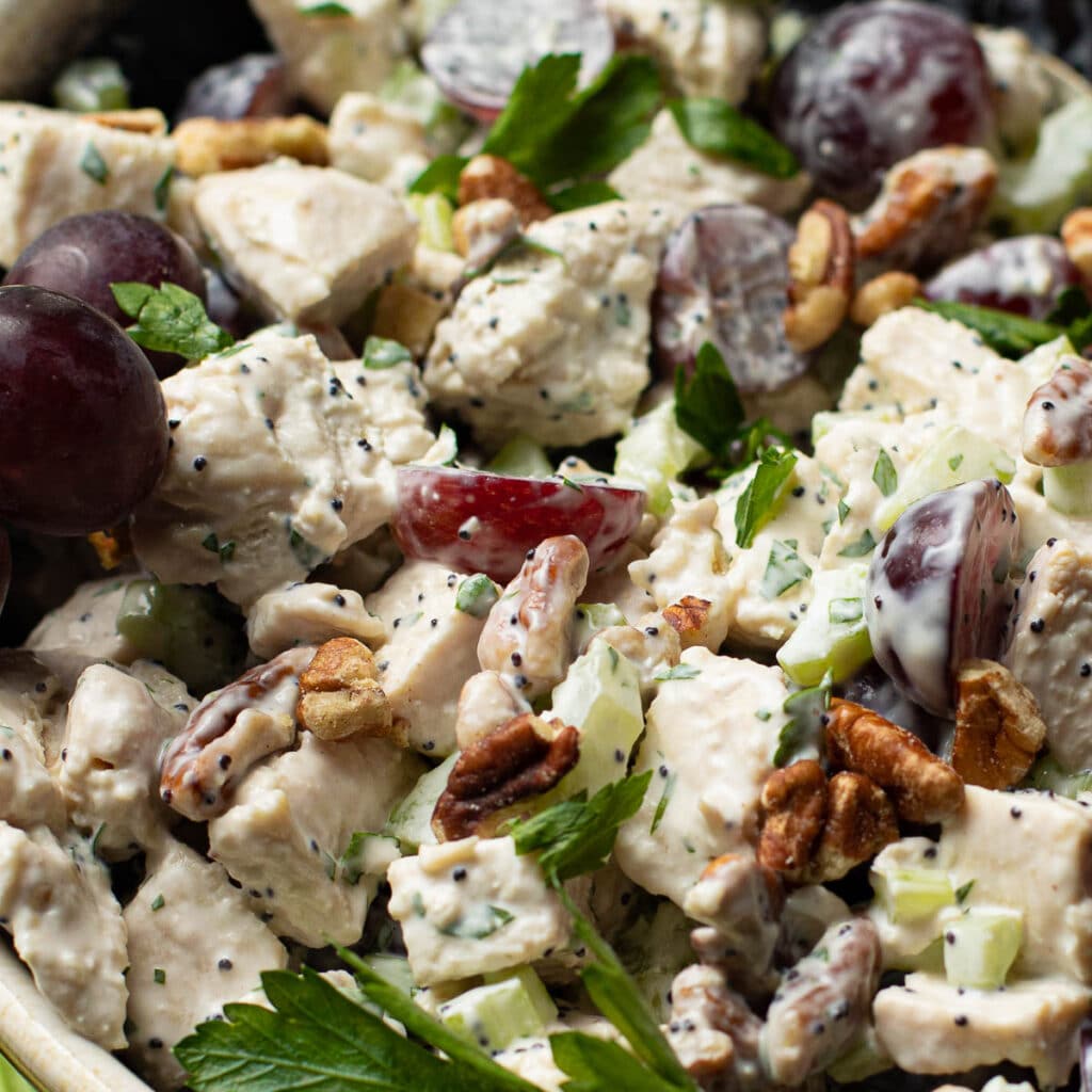 chicken salad with pecans and grapes