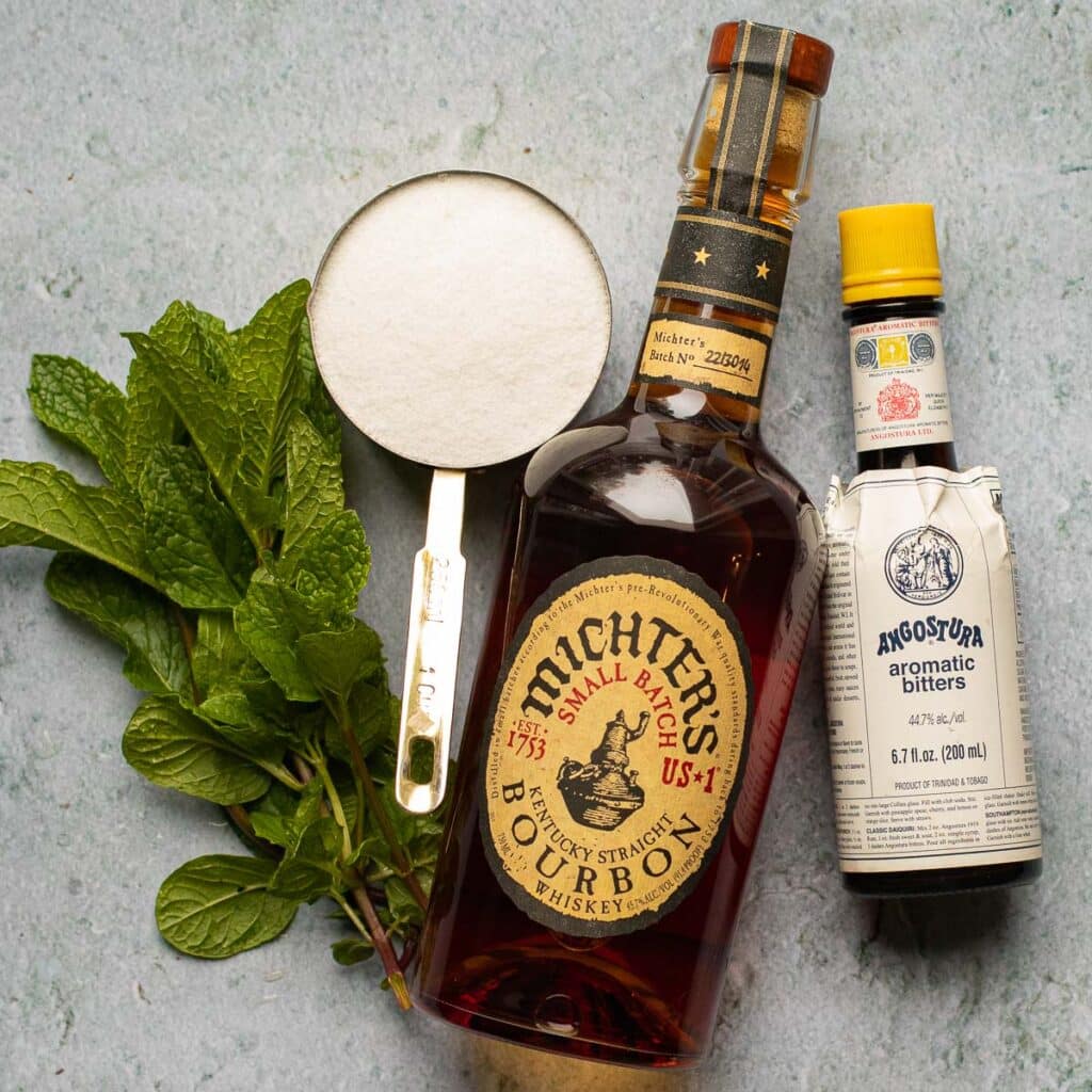 ingredients for mint julep recipe