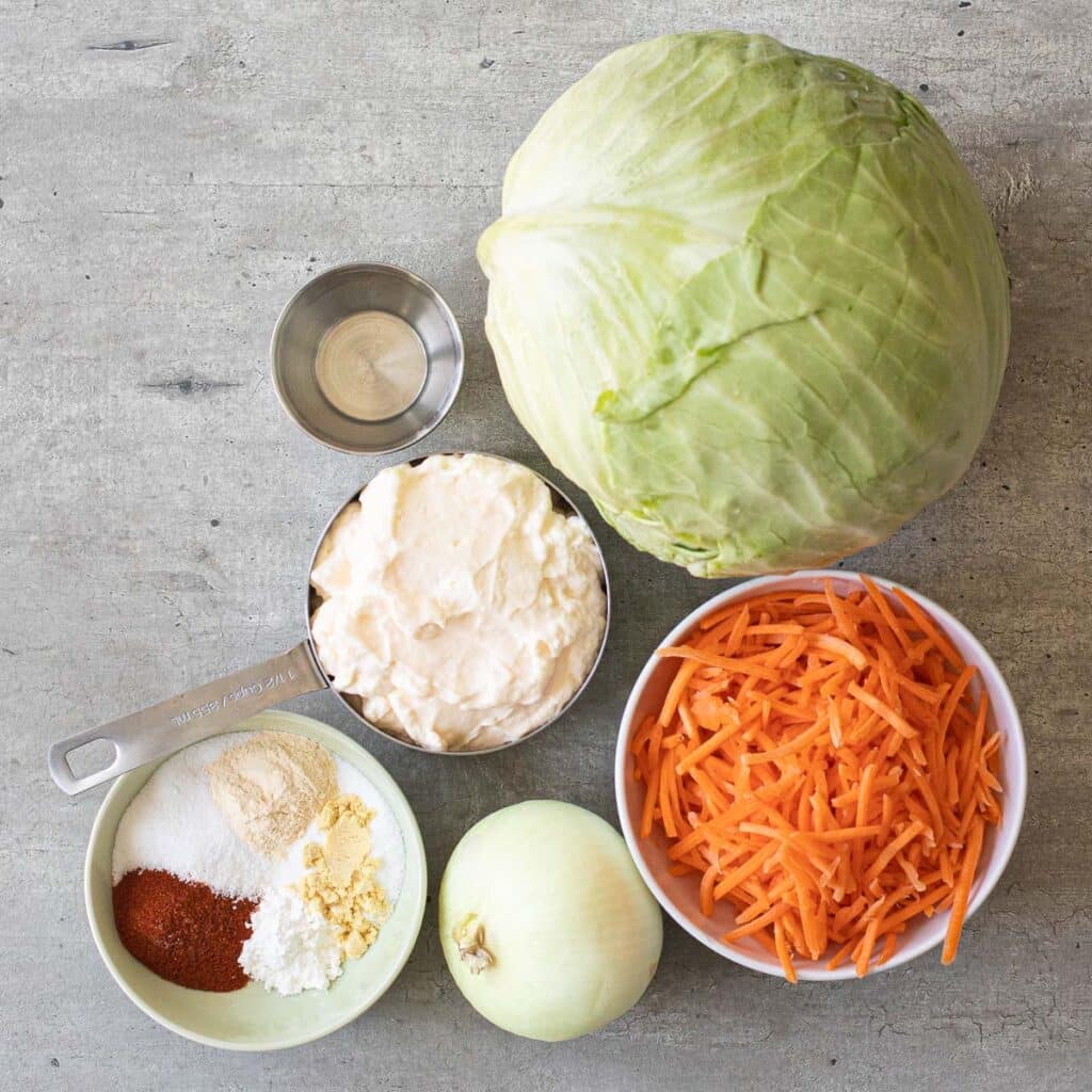 ingredients for southern coleslaw recipe
