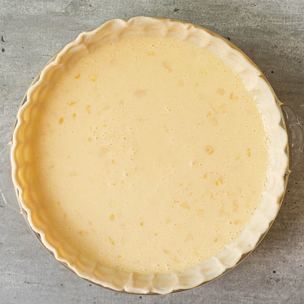 Arizona Sunshine Lemon Pie before it is baked