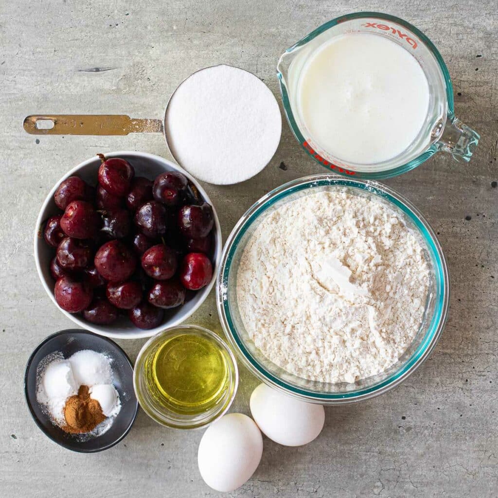 ingredients for cherry bread recipe