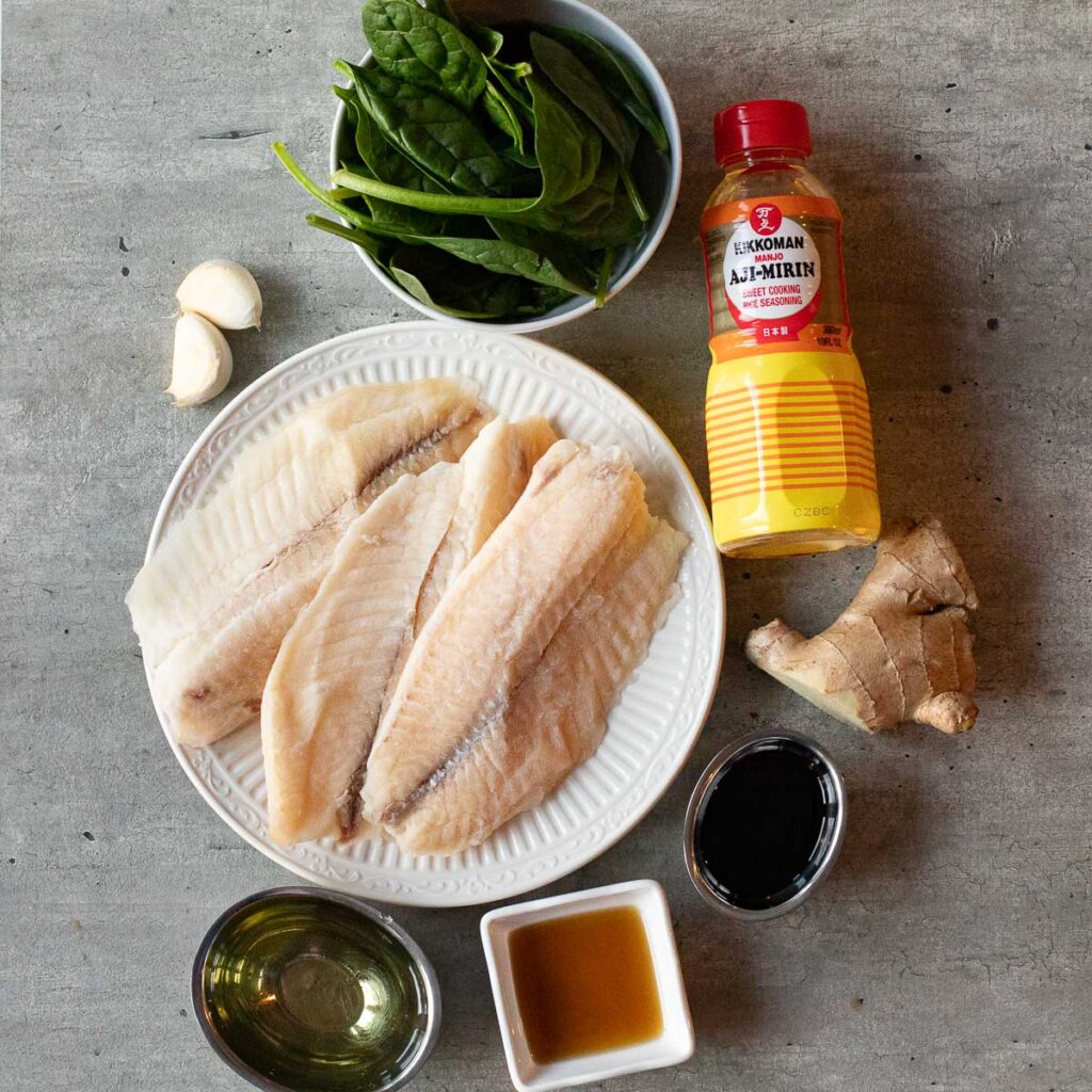 ingredients for healthy Asian tilapia recipe