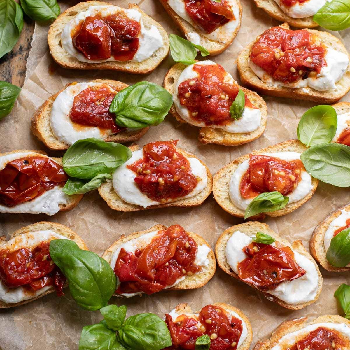 Whipped Cottage Cheese Toast with Roasted Tomatoes