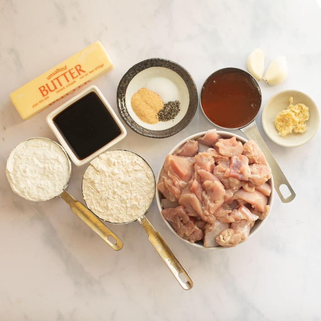ingredients for honey butter chicken recipe