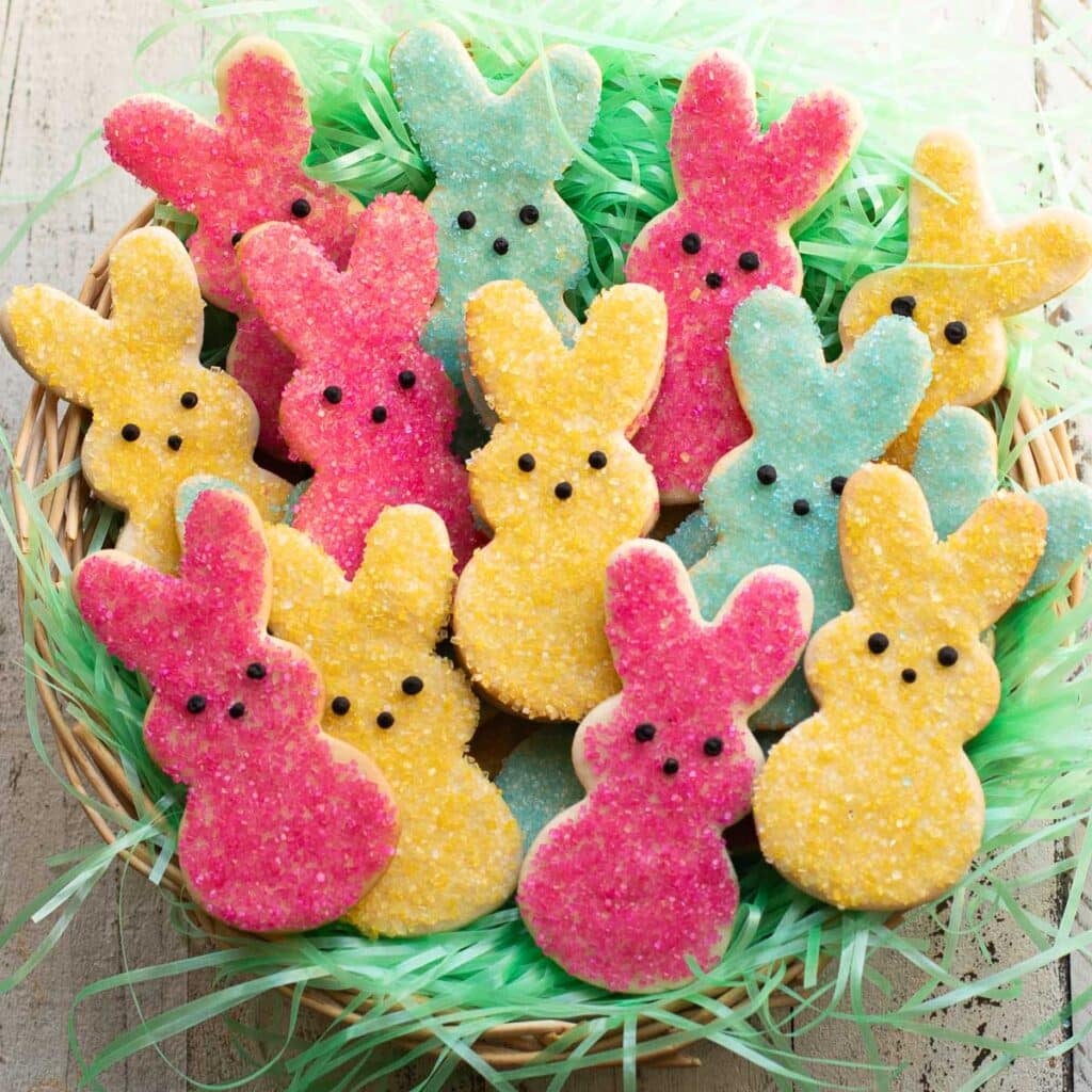 Easter bunny sugar cookies