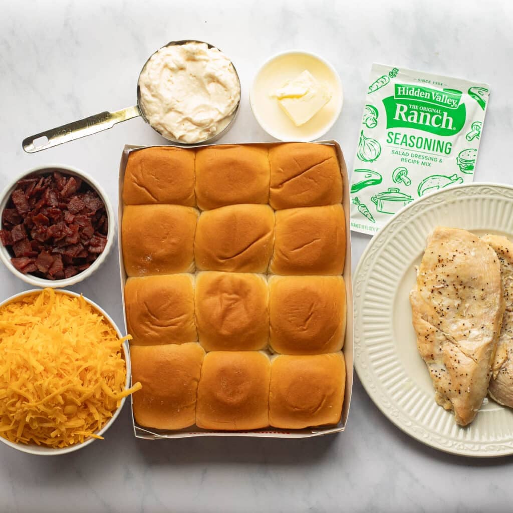 ingredients for chicken sliders recipe