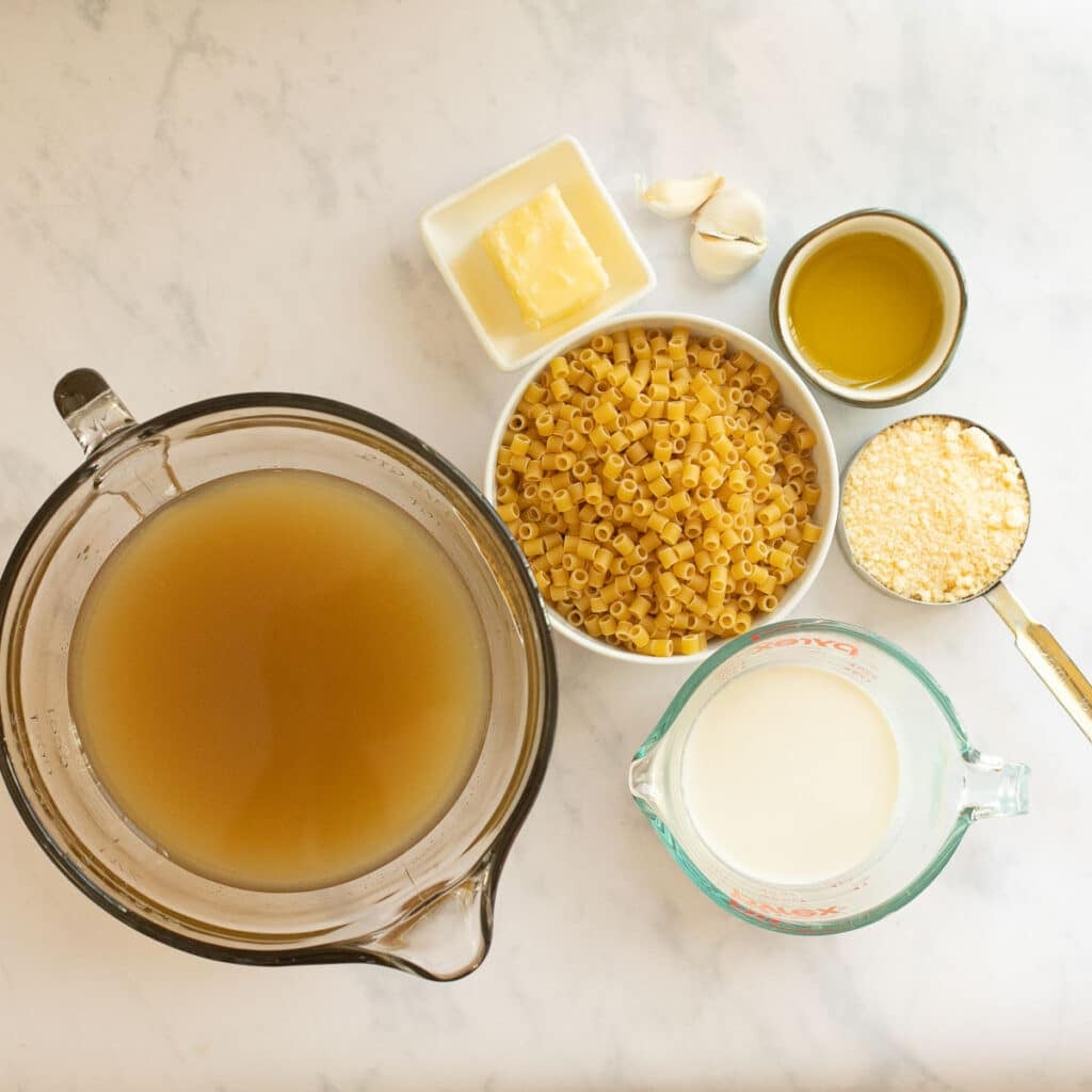 ingredients for viral ditalini pasta recipe