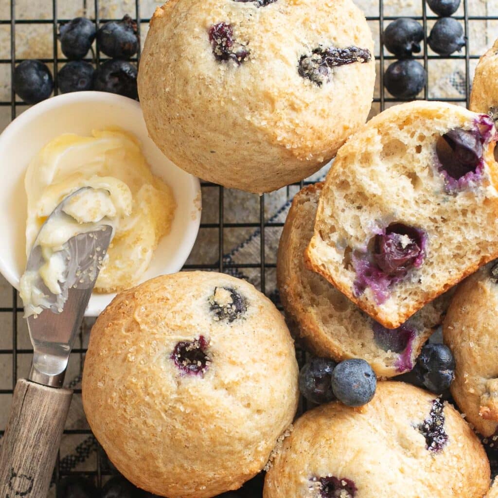 blueberry cottage cheese muffins