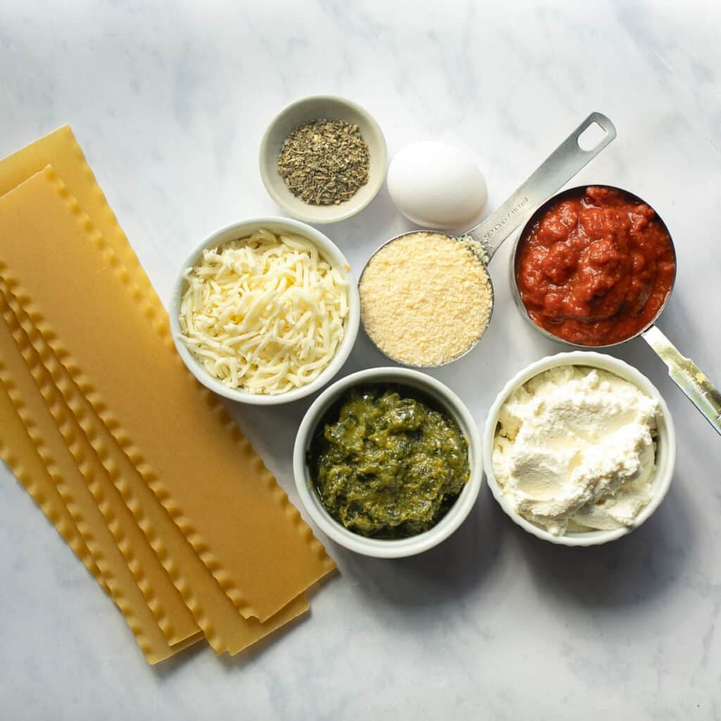 ingredients for lasagna roll ups recipe