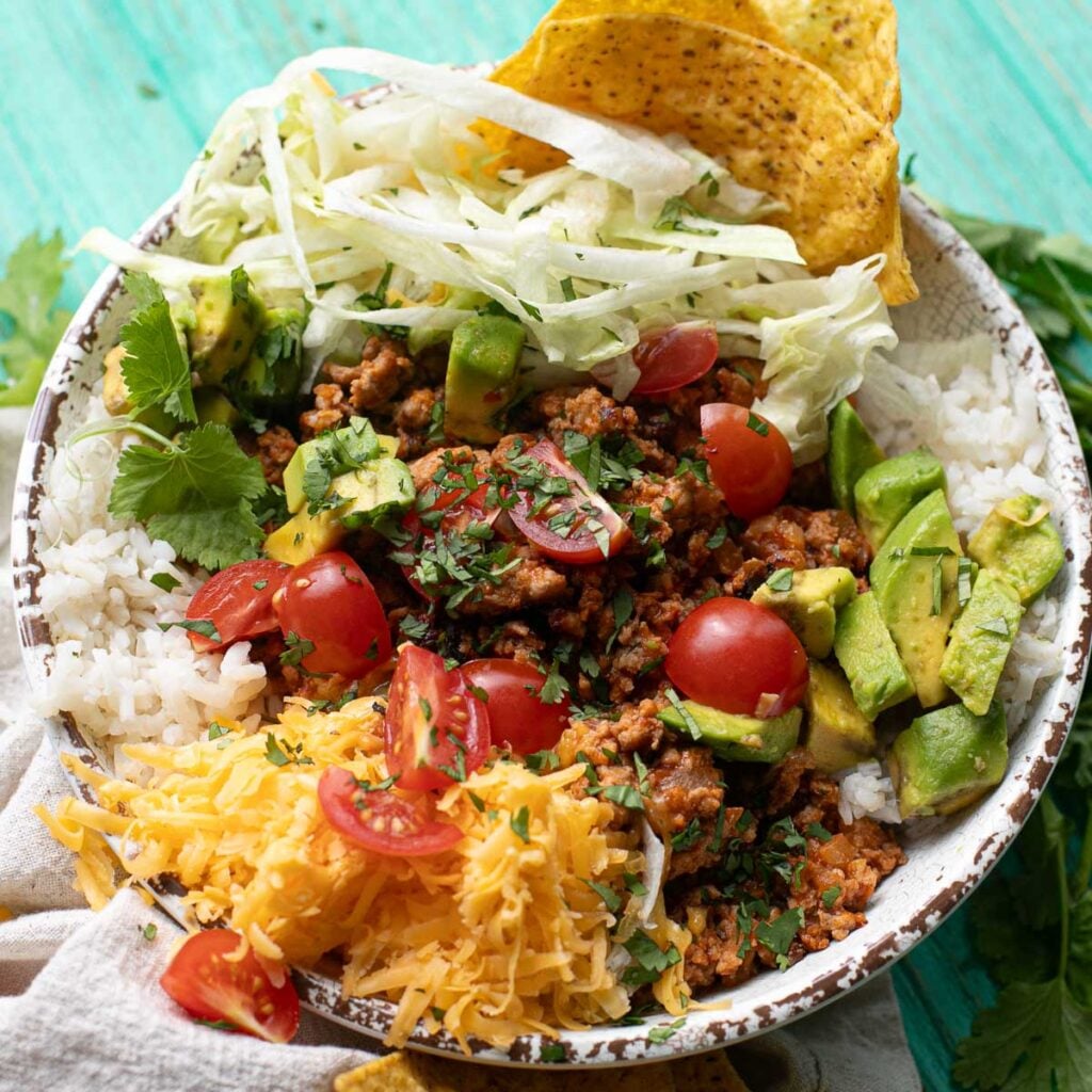 taco in a bowl 