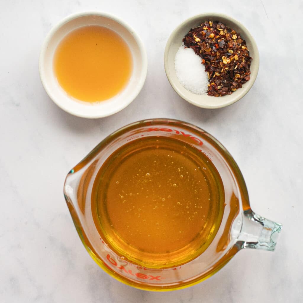 ingredients for hot honey recipe
