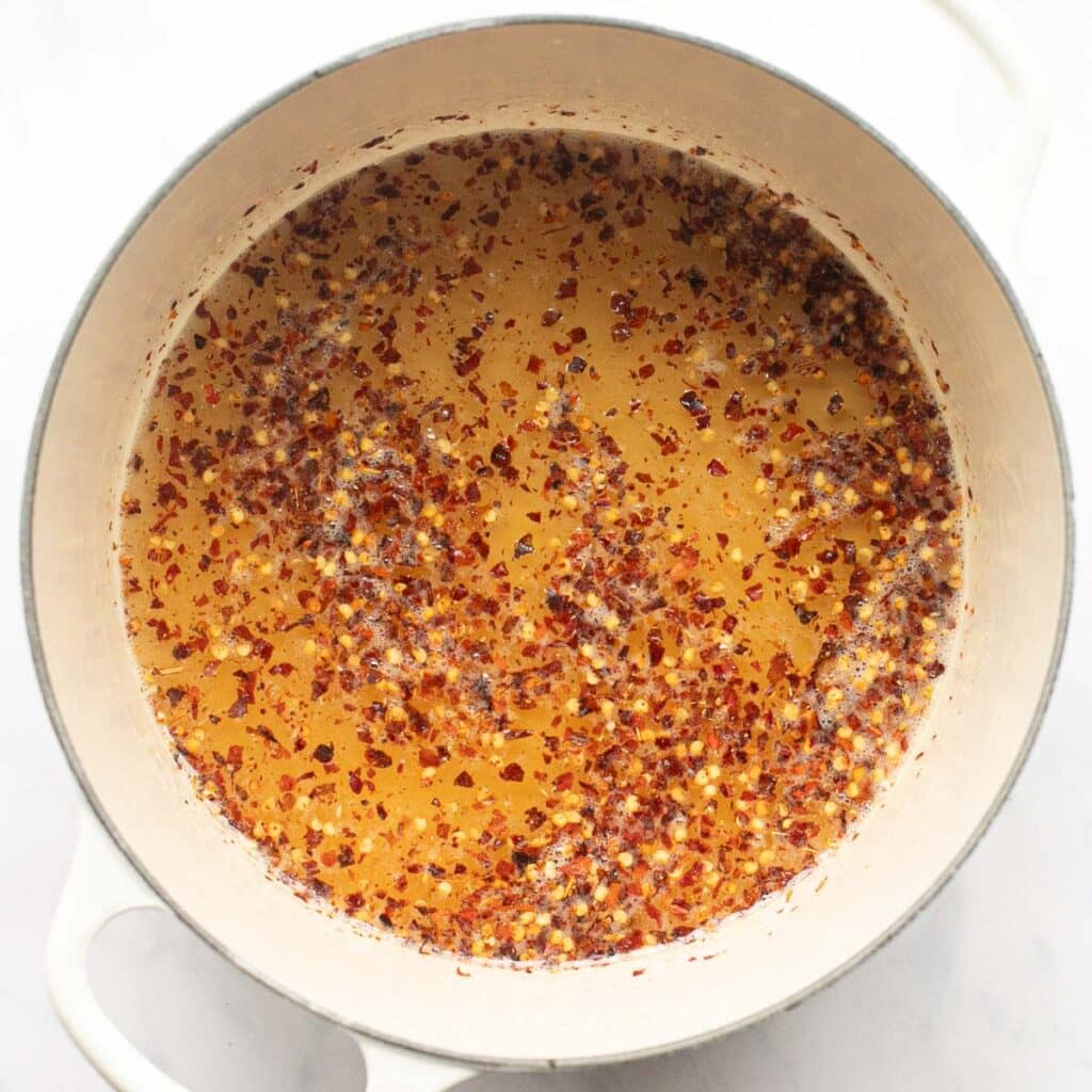 hot honey cooking in a saucepan