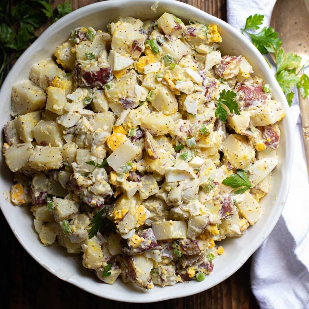 red hot and blue potato salad