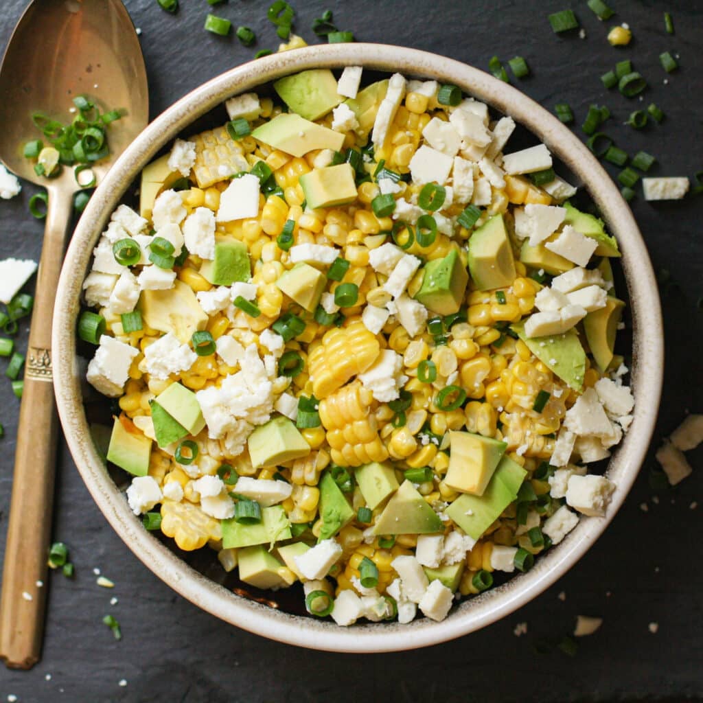 corn and scallion salad