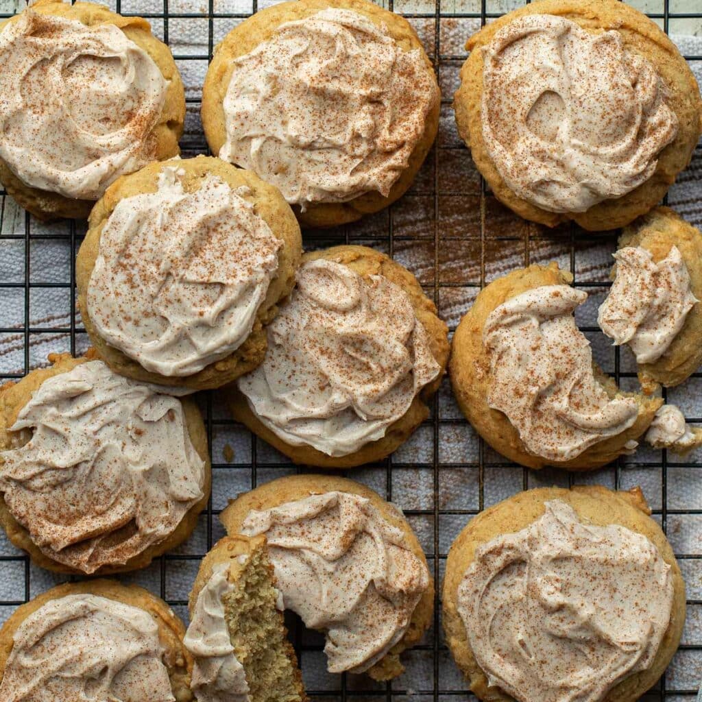 Apple Butter Cookies with Cinnamon Vanilla Frosting