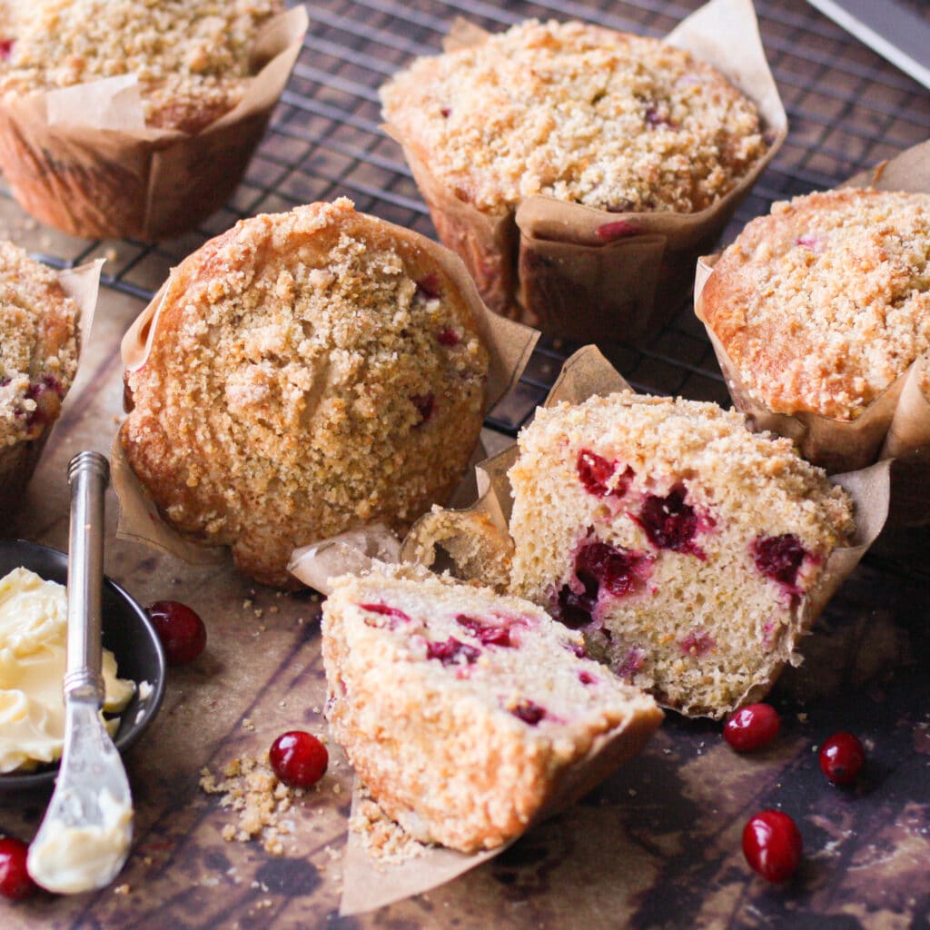 Cranberry Orange Crumb Muffins