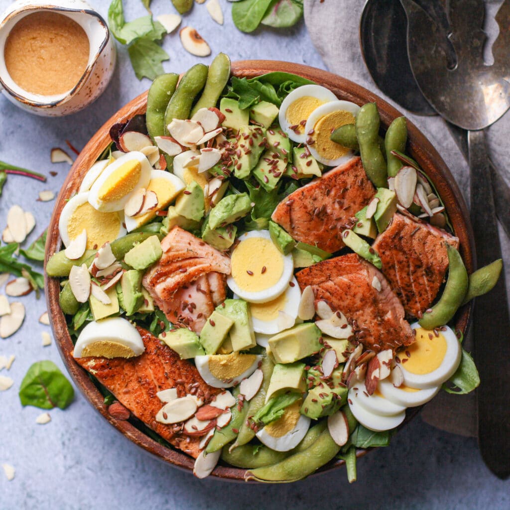 Good Fats Salad with Ginger Miso Dressing