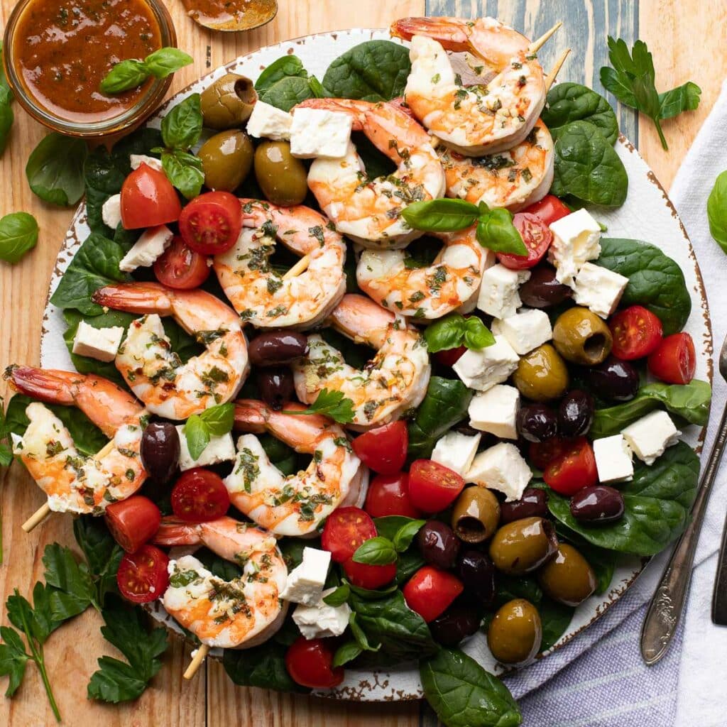 Healthy Mediterranean Shrimp Salad