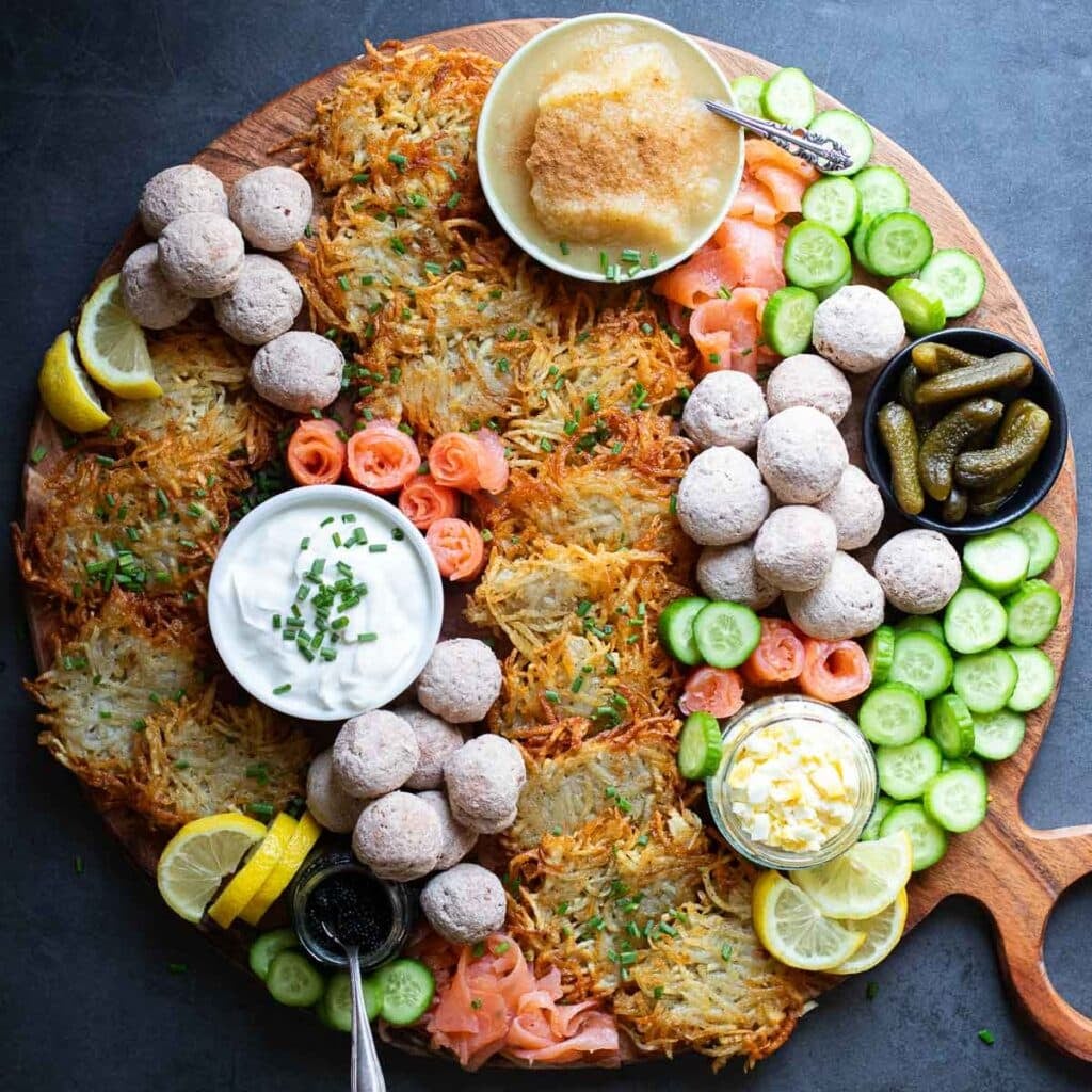 Latke Charcuterie Board