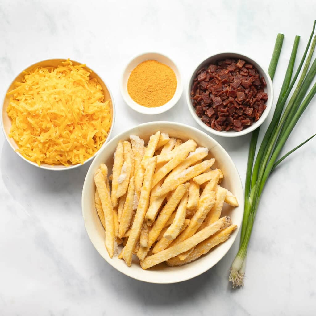ingredients for loaded French fries recipe