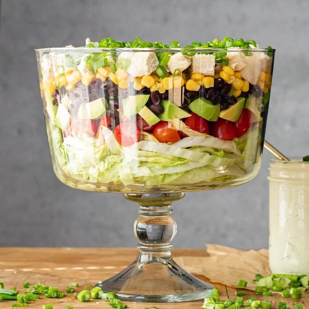 Southwest Chicken Salad with Avocado Ranch Dressing