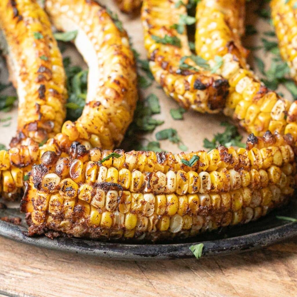 seasoned air fryer corn rib
