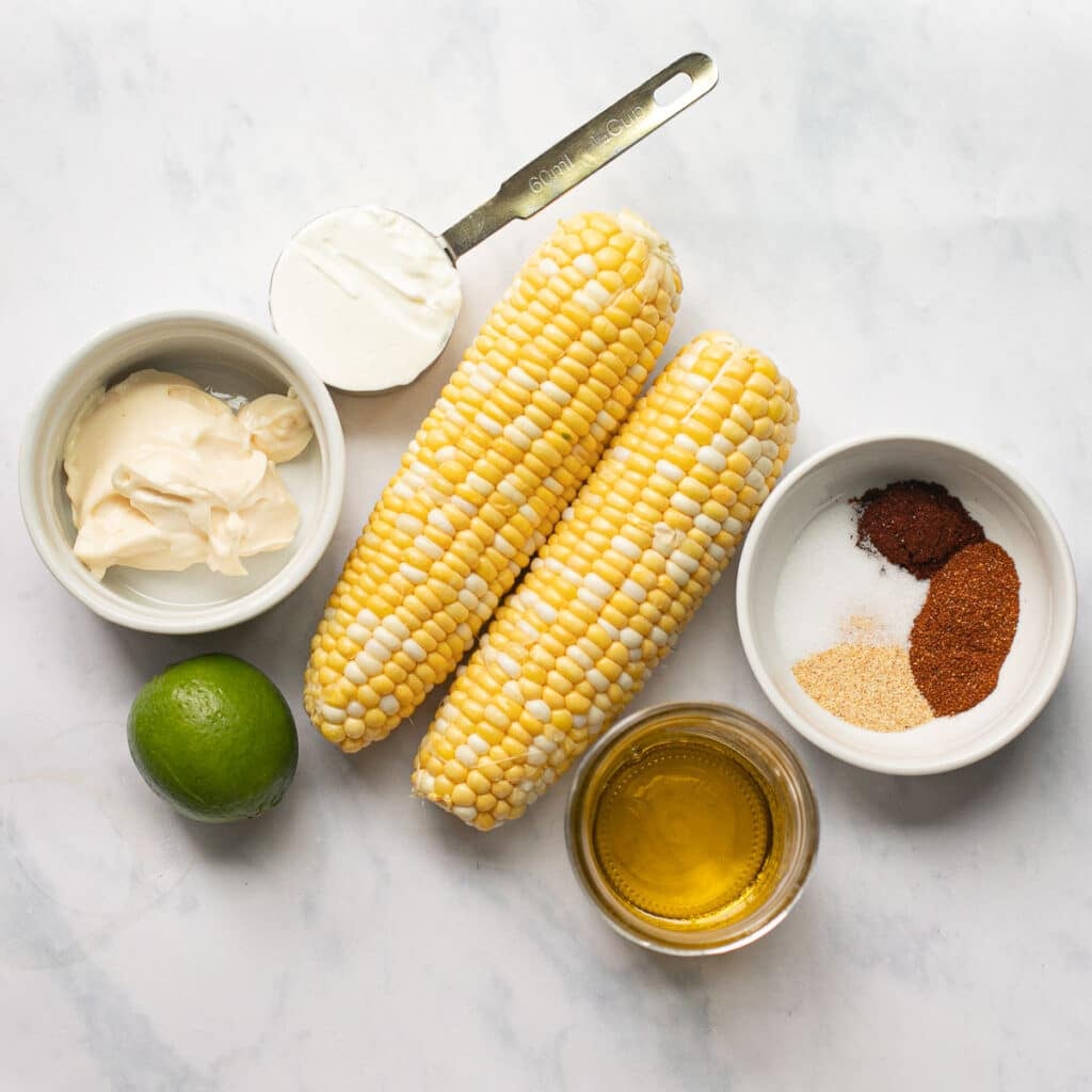 ingredients for air fryer corn ribs recipe