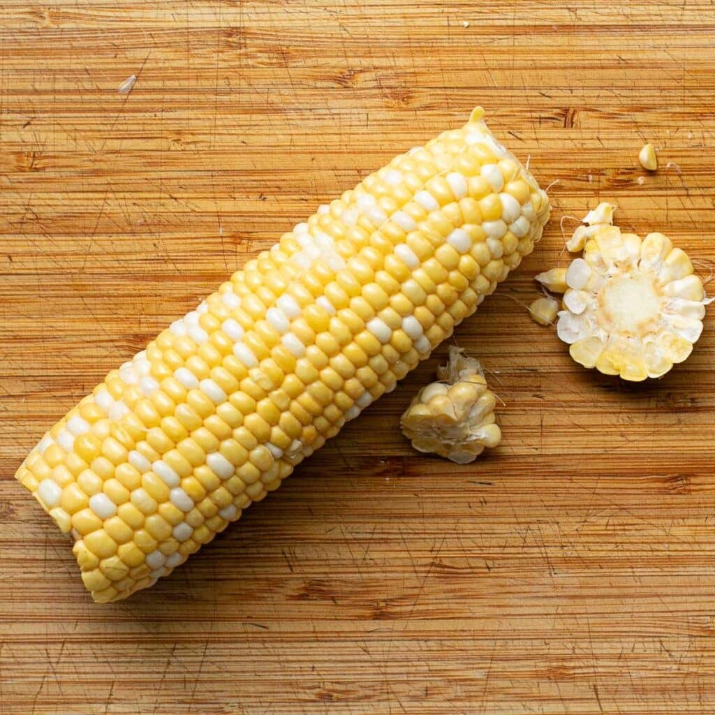 an ear of corn with the ends cut off