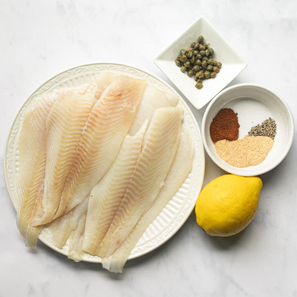 ingredients for air fryer flounder recipe