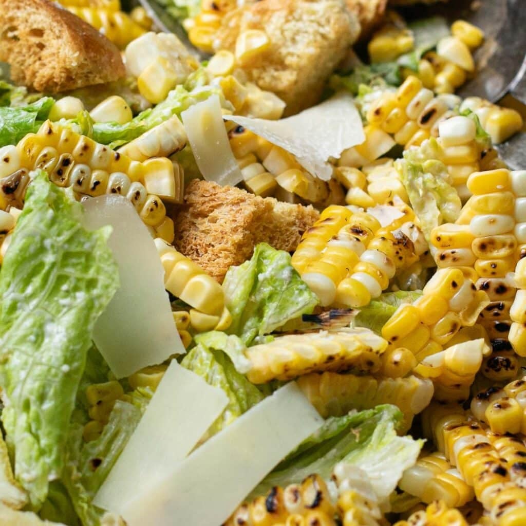 corn Caesar salad