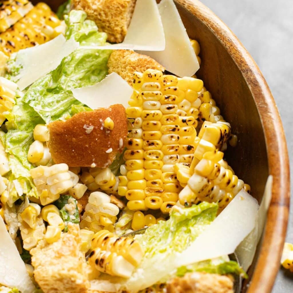 corn Caesar salad