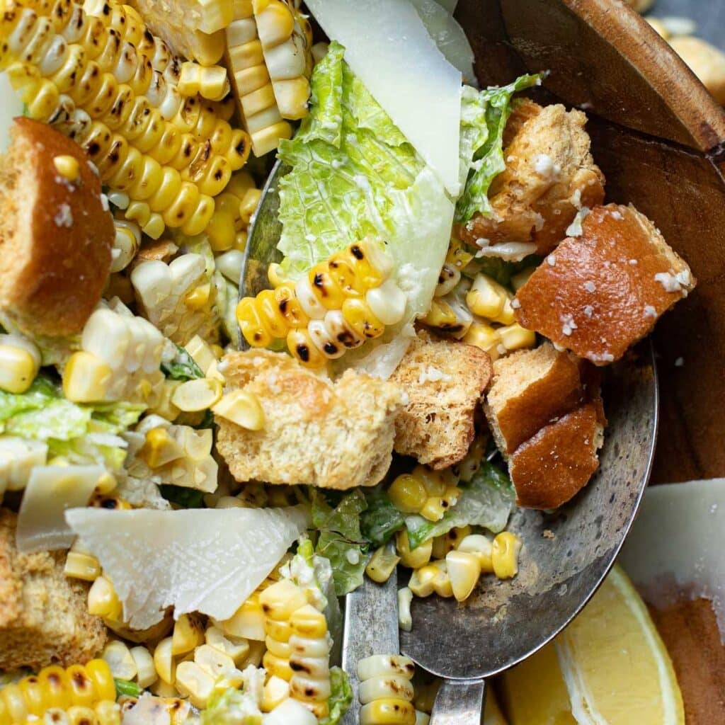 corn Caesar salad