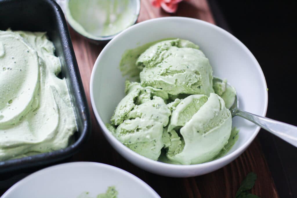No-Churn Matcha Latte Ice Cream