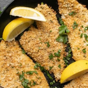 Parmesan Panko Crusted Flounder