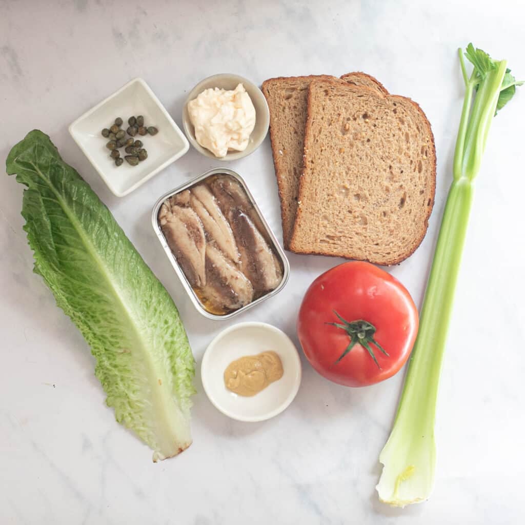 ingredients for sardine sandwich recipe