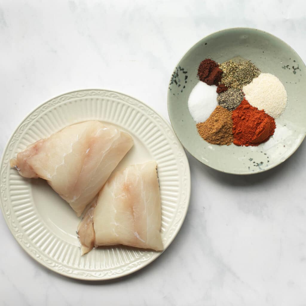 ingredients for blackened snapper recipe