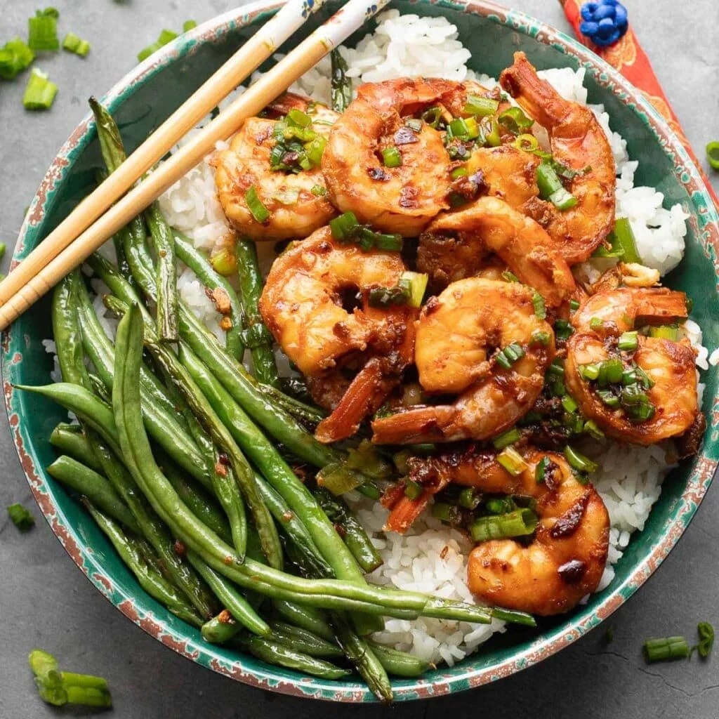 Chili Crisp Shrimp with Green Beans