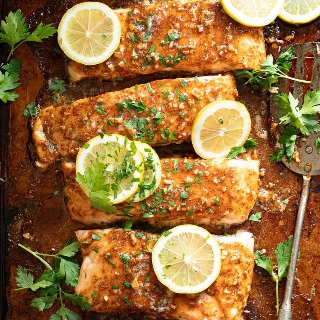 Honey Butter Old Bay Salmon