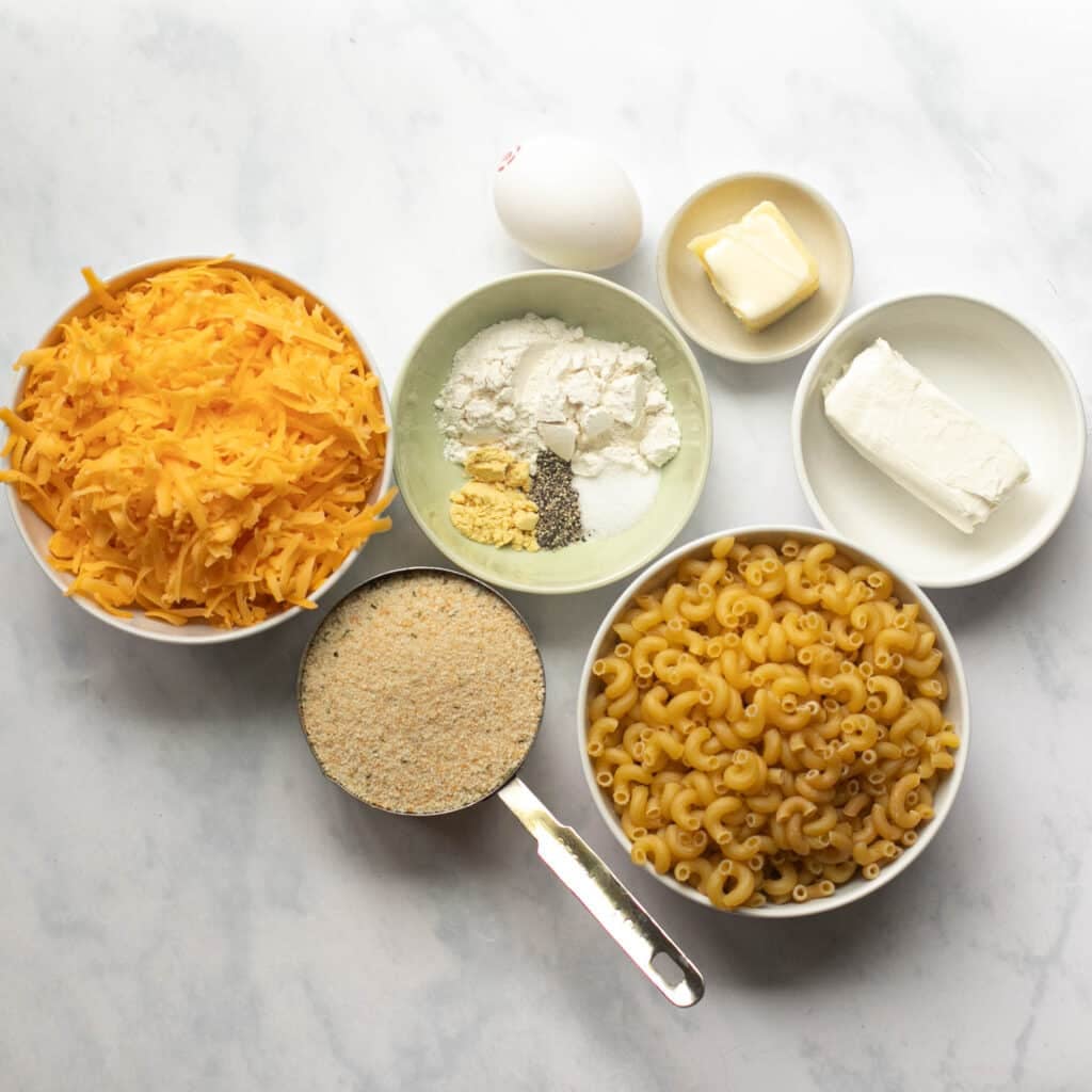 ingredients for mac and cheese bites recipe