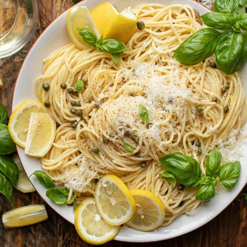 One Pan Lemon Caper Pasta